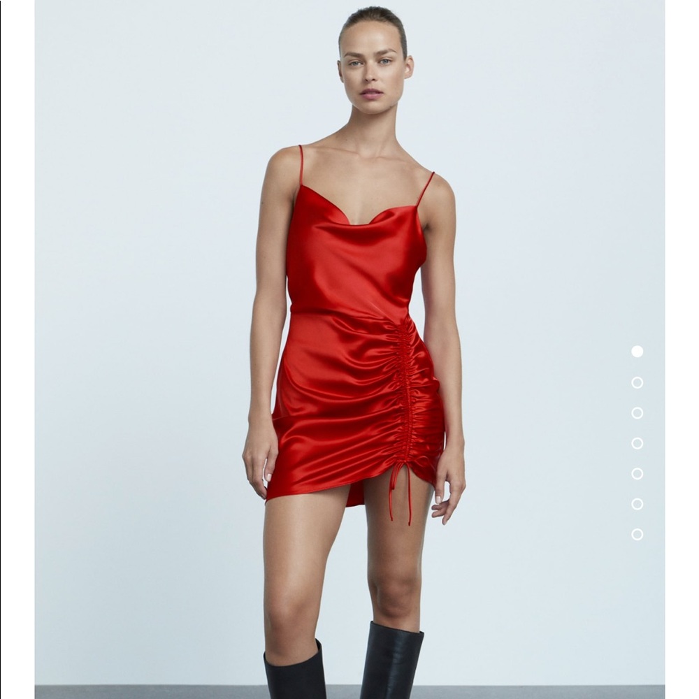 Zara draped mini dress